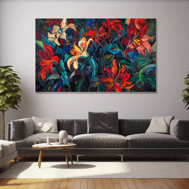 Modern Oil Painting of Flowers